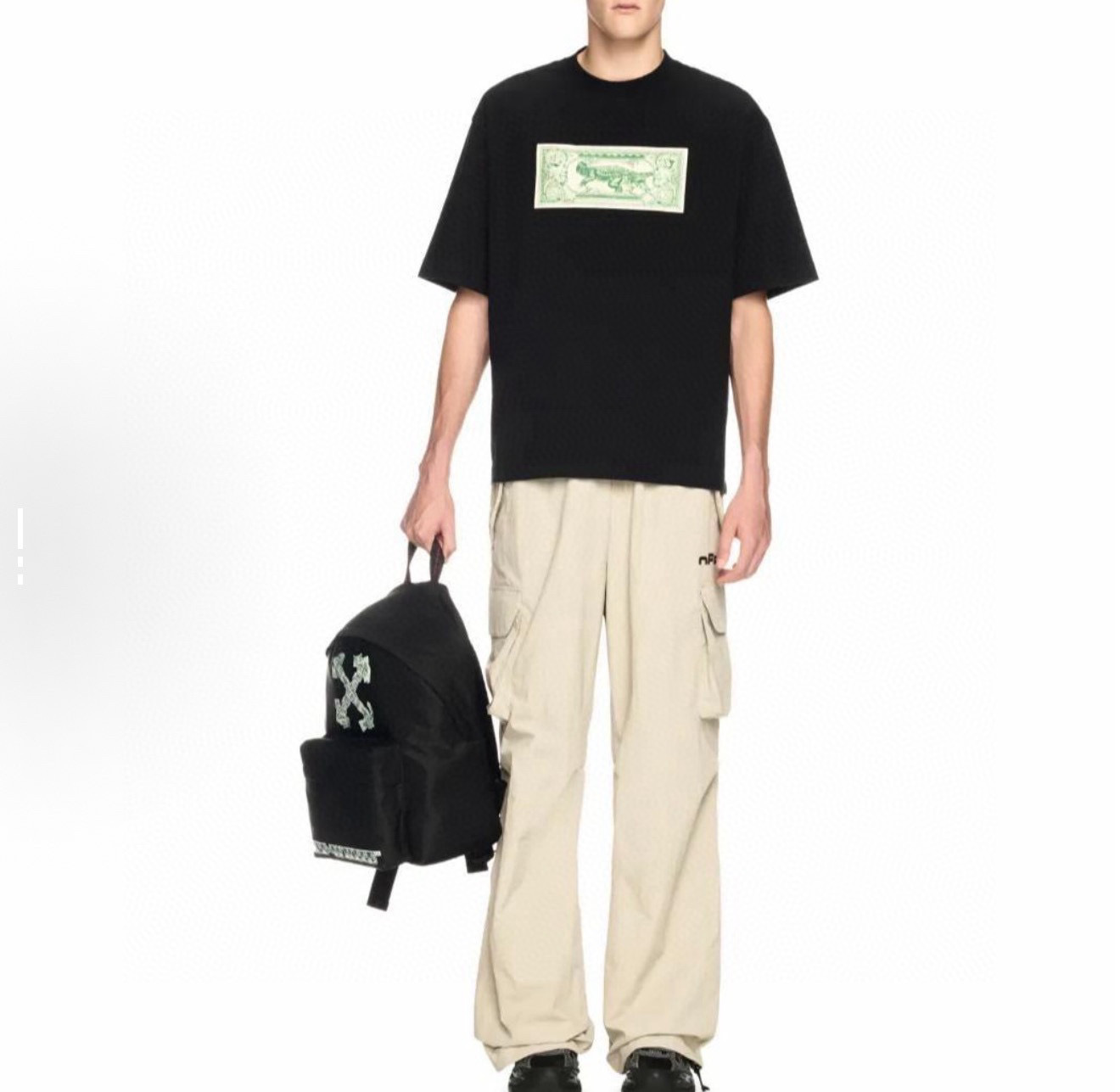 Off White Banknote Arrow Ska SS Tee Black