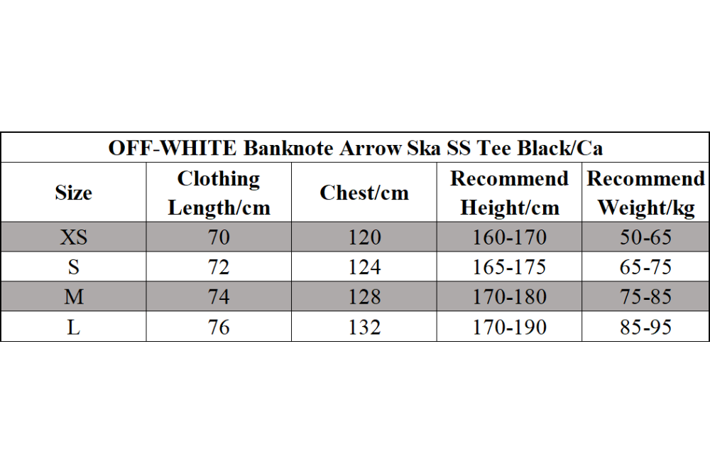 OFF-WHITE Banknote Arrow Ska SS Tee Black