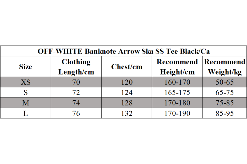 OFF-WHITE Banknote Arrow Ska SS Tee Black