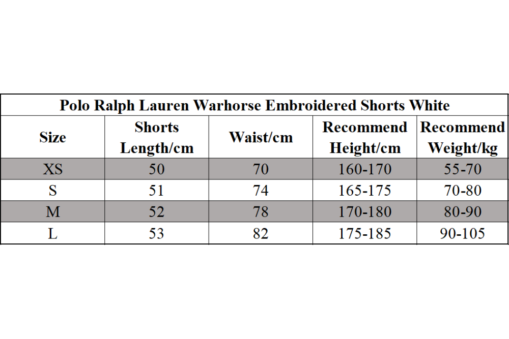 Polo Ralph Lauren Warhorse Embroidered Shorts White