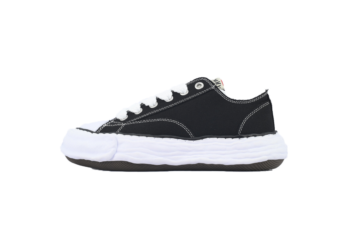 Maison Mihara Yasuhiro Peterson Original Sole Canvas Low Black White NO.801 A11FW702