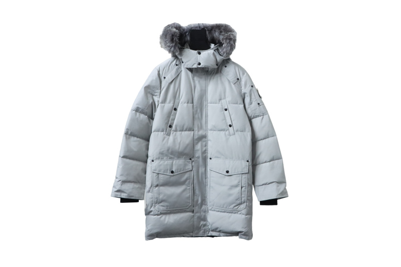 Moose Knuckles Onyx Shearling Big Ridge Parka Grey