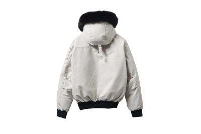 Moose Knuckles Original Ballistic Neoshear Bomber Jacket White 02