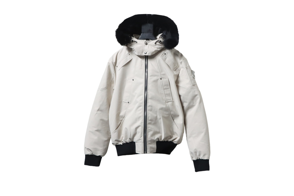 Moose Knuckles Original Ballistic Neoshear Bomber Jacket White