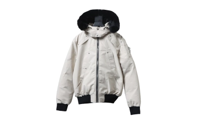Moose Knuckles Original Ballistic Neoshear Bomber Jacket White 01