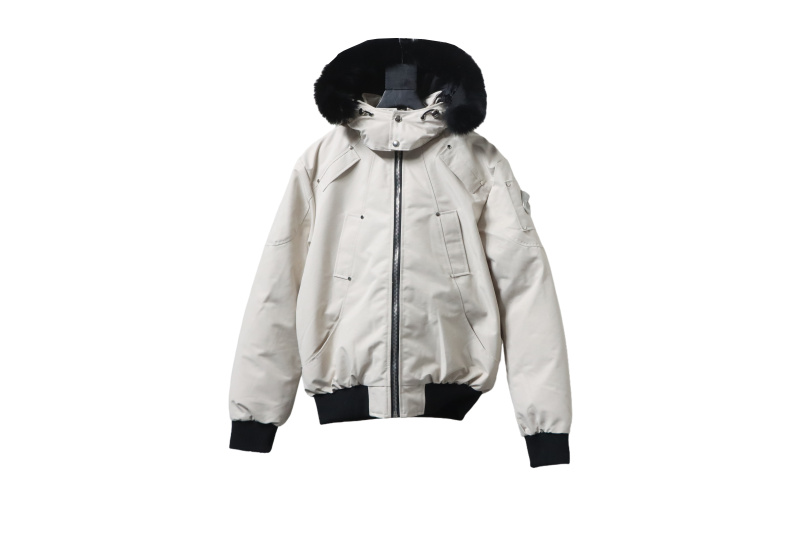Moose Knuckles Original Ballistic Neoshear Bomber Jacket White
