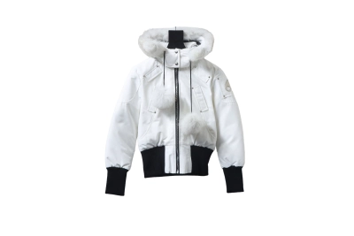 Moose Knuckles Original Debbie Bomber Jacket White 01