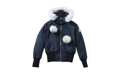 Moose Knuckles Original Debbie Bomber Jacket Navy 01