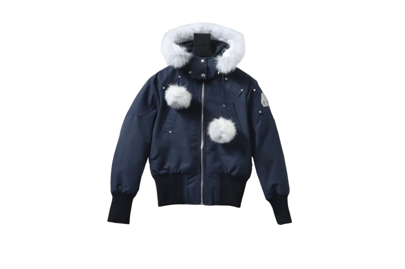 Moose Knuckles Original Debbie Bomber Jacket Navy