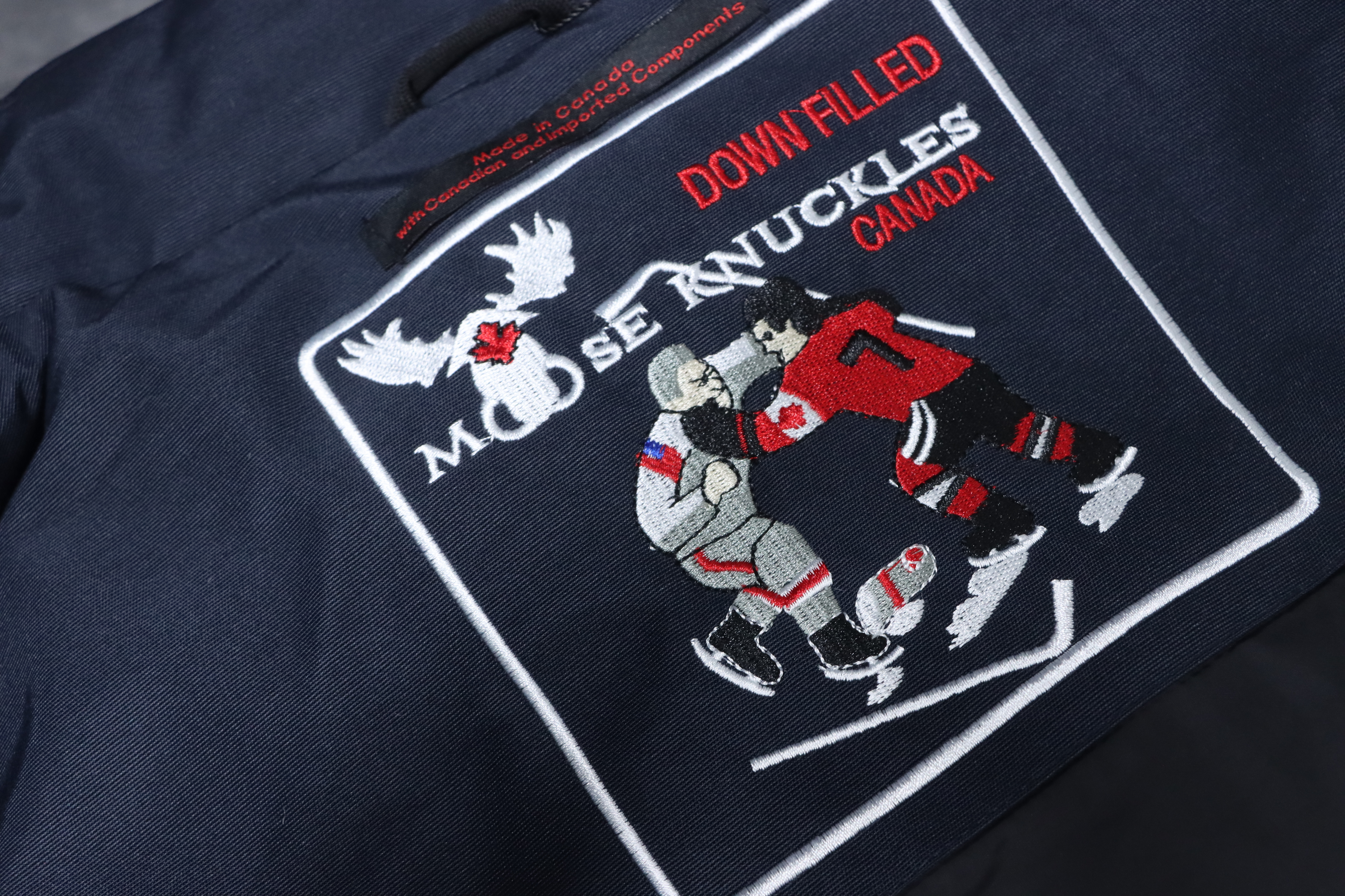 Moose Knuckles Original Debbie Bomber Jacket Navy