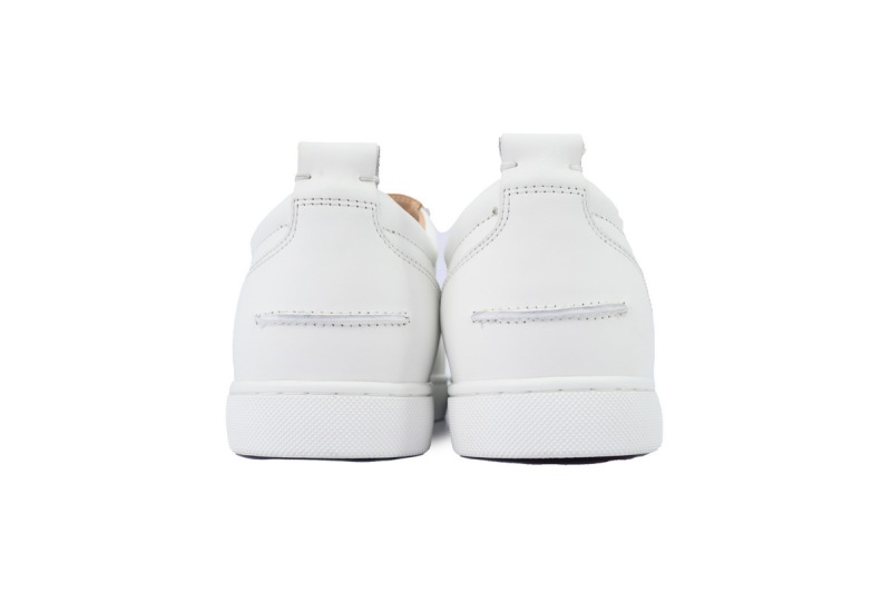 Christian Louboutin Louis Junior Spikes Flat Calf White