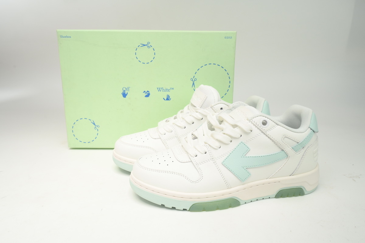 Off White Out Of Office OOO Low Top Light Green OMIA89C 99LEA004 0151