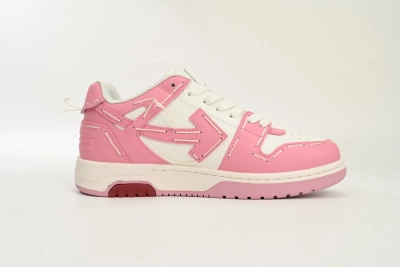Off White Out Of Office OOO Low Top Sartorial Stitching Pink White 02