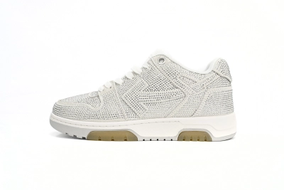 Off White Out Of Office OOO Low Tops Silver Strass OMIA189S23LEA0080101 01