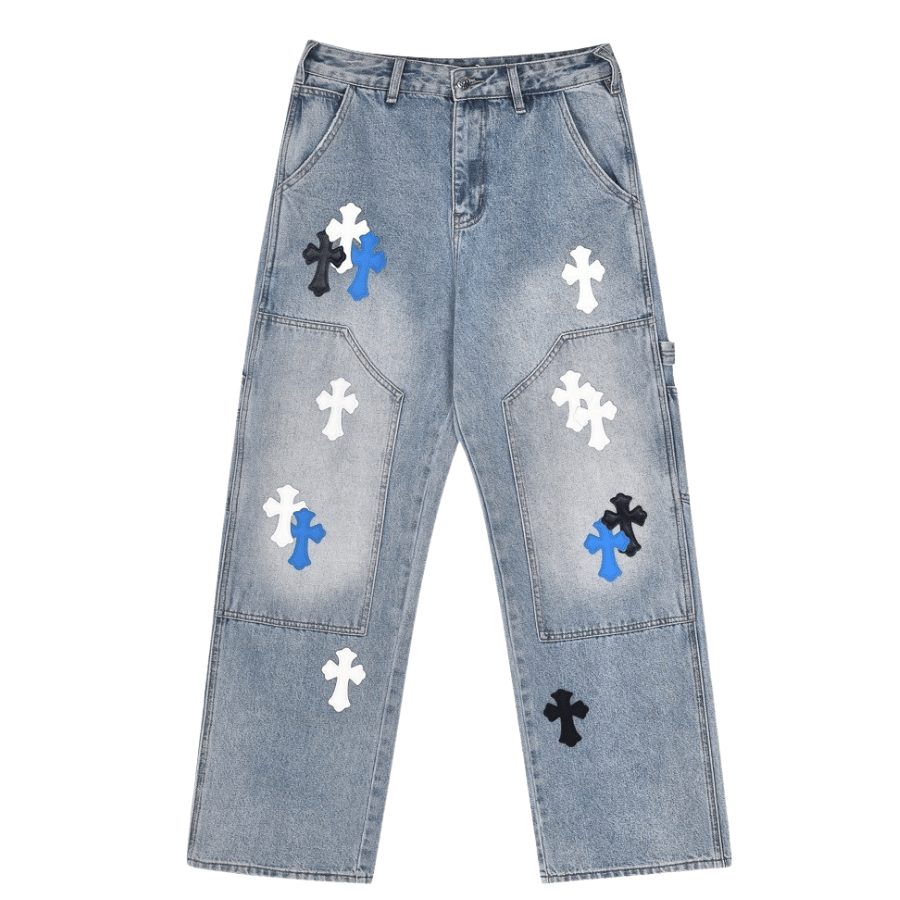 Chrome Hearts Blue Logo Jeans