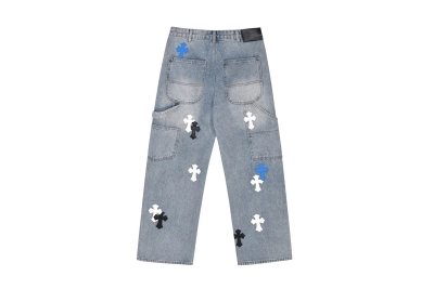 Chrome Hearts Blue Logo Jeans 02