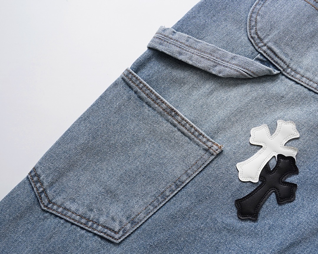 Chrome Hearts Blue Logo Jeans