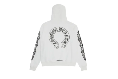 Chrome Hearts Floral Horseshoe Hoodie White 02