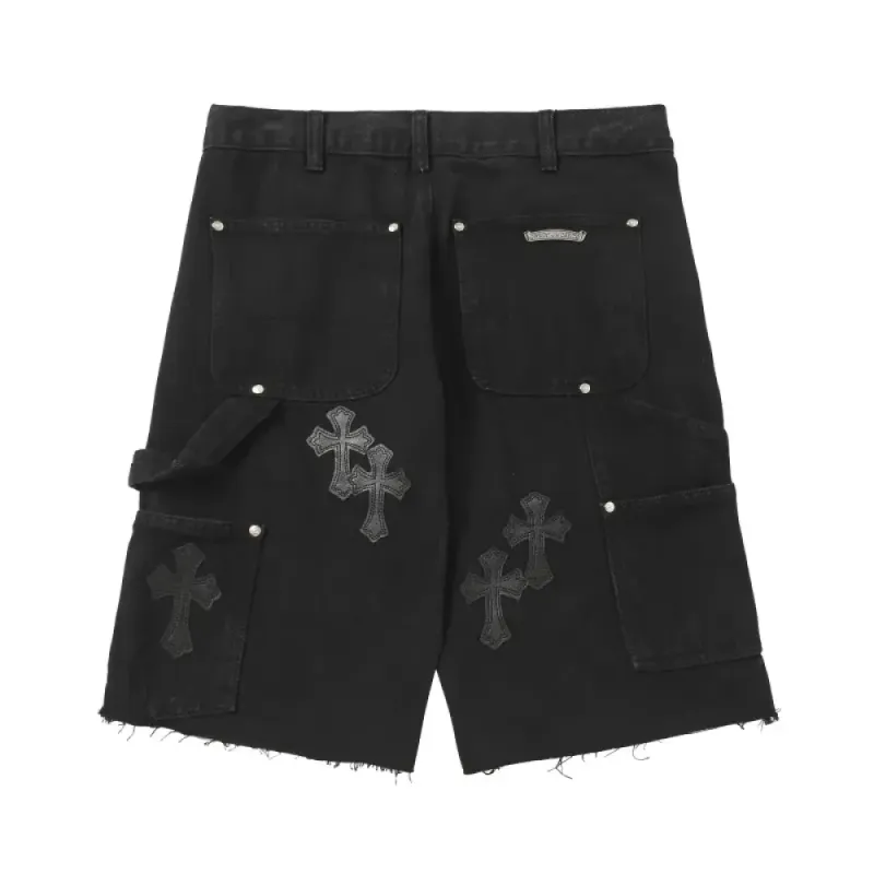 Chrome Hearts Studded Denim Shorts