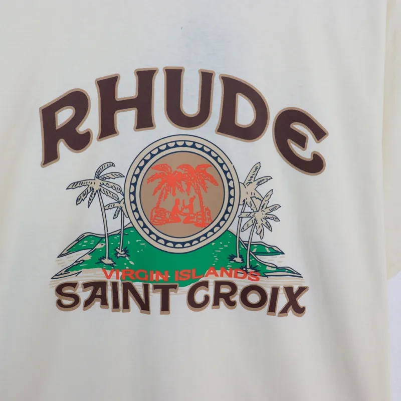 Rhude Saint Croix T-Shirt Vintage White