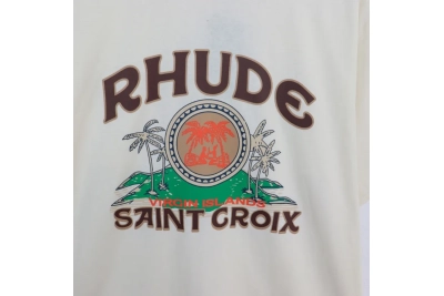 Rhude Saint Croix T-Shirt Vintage White 02