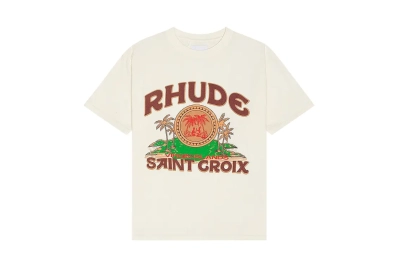 Rhude Saint Croix T-Shirt Vintage White 01