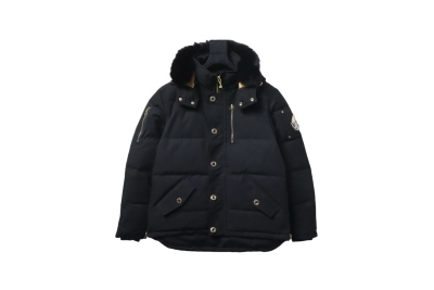 Moose Knuckles Gold Series Shearling 3Q Jacket Black 01