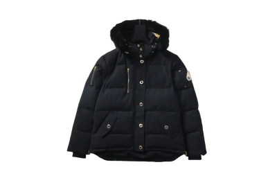Moose Knuckles Original 3Q Parka Down Jacket Black with Fur 01