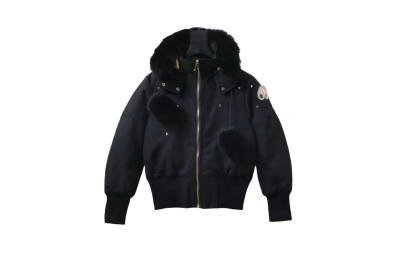 Moose Knuckles Gold Debbie Bomber 03 Down Jacket Black 01