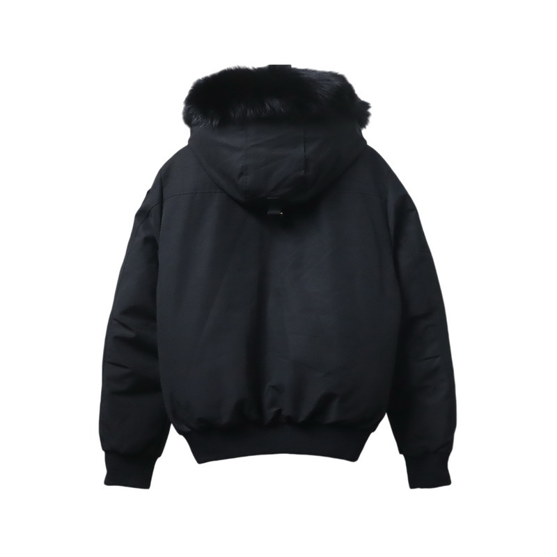 Moose Knuckles Gold Edition Little Rapids Black Bomber Jacket