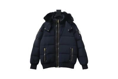 Moose Knuckles Neoshear Stagg Bomber Black/Black Shearling 01