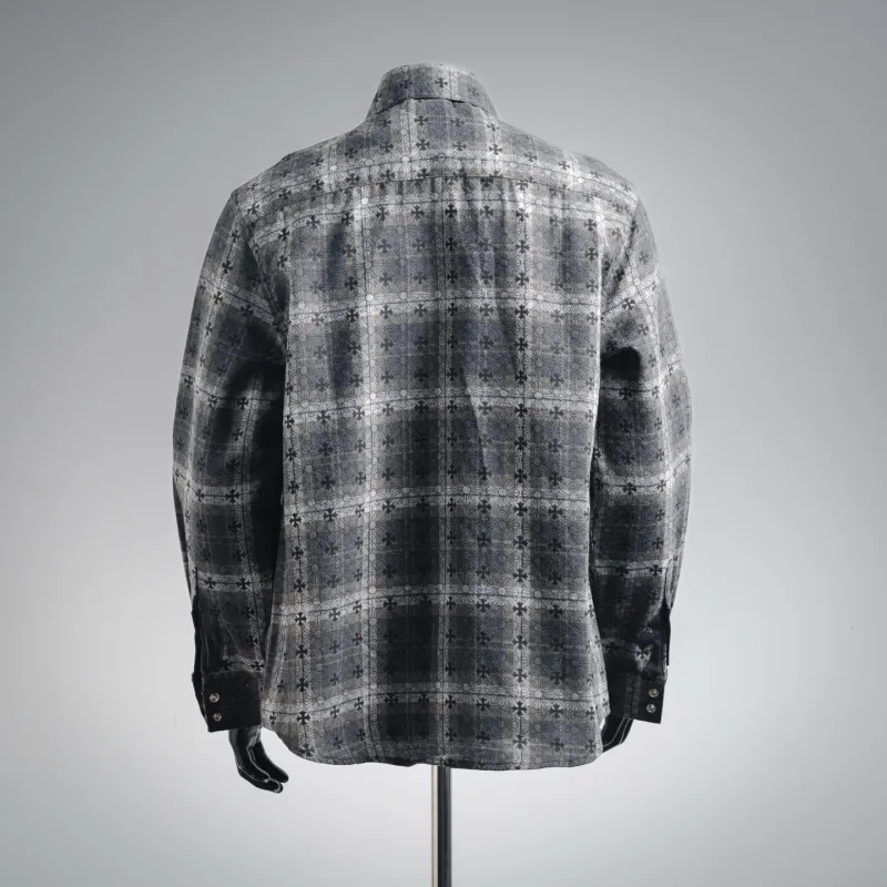 Chrome Hearts Monogram Cross Flannel Black Grey
