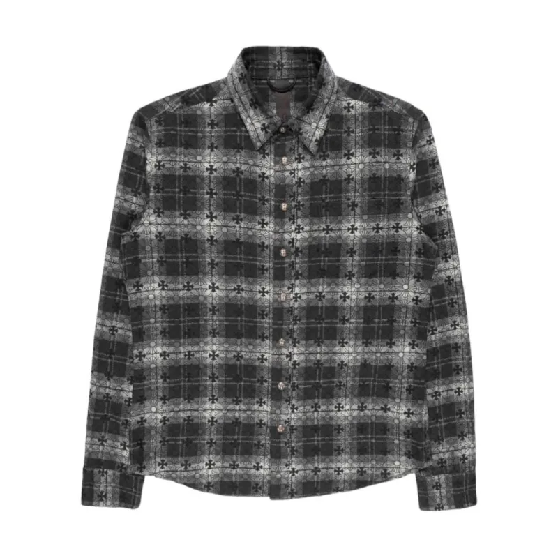Chrome Hearts Monogram Cross Flannel Black Grey