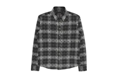 Chrome Hearts Monogram Cross Flannel Black Grey 01