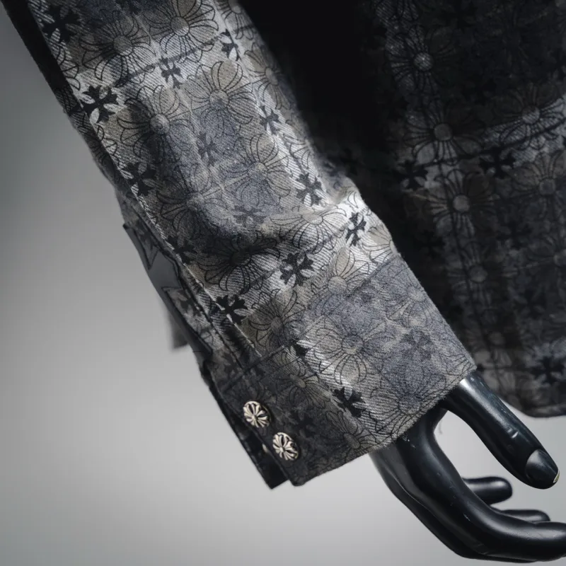 Chrome Hearts Monogram Cross Flannel Black Grey