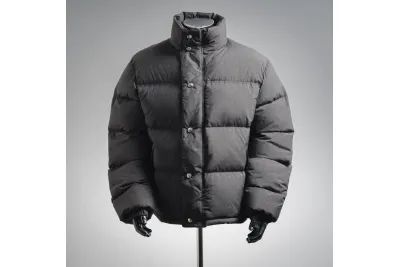 Chrome Hearts Monogram Print Puffer Jacket Black 02