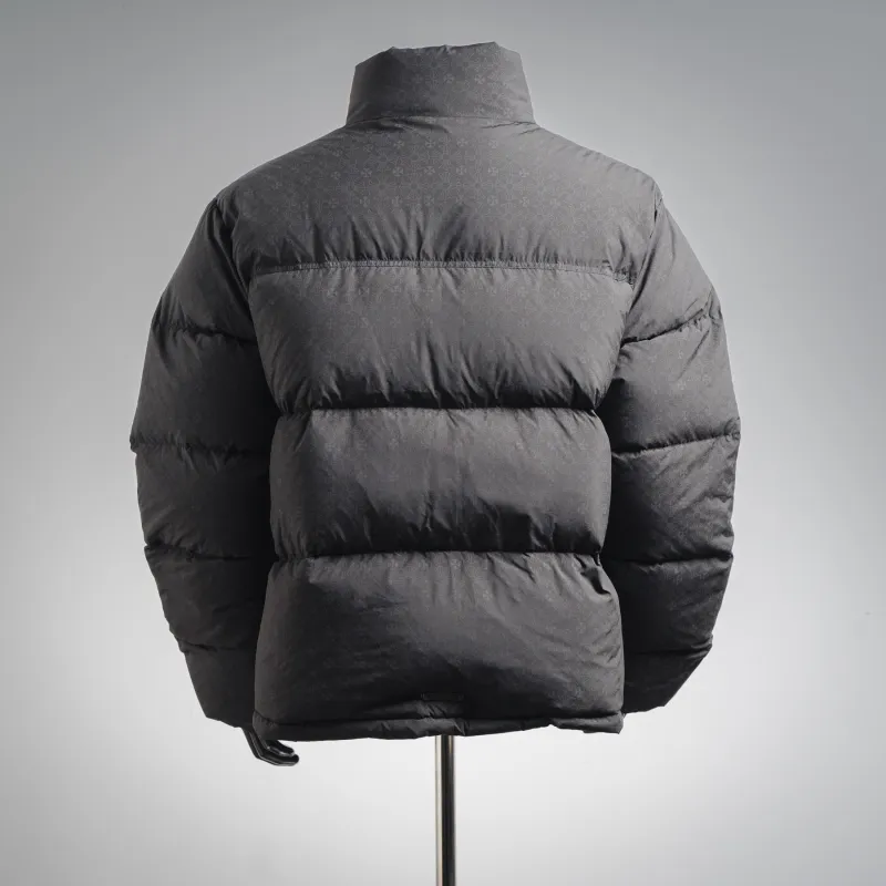 Chrome Hearts Monogram Print Puffer Jacket Black