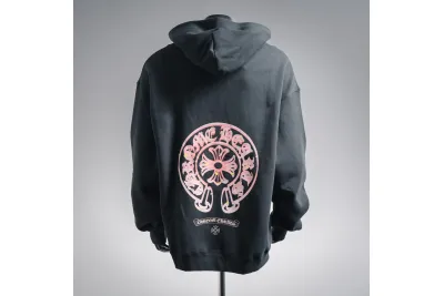 Chrome Hearts 25FW Horseshoe Hoodie Pink Black 02