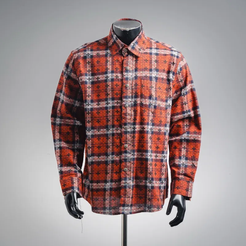 Chrome Hearts Monogram Cross Flannel Red Plaid