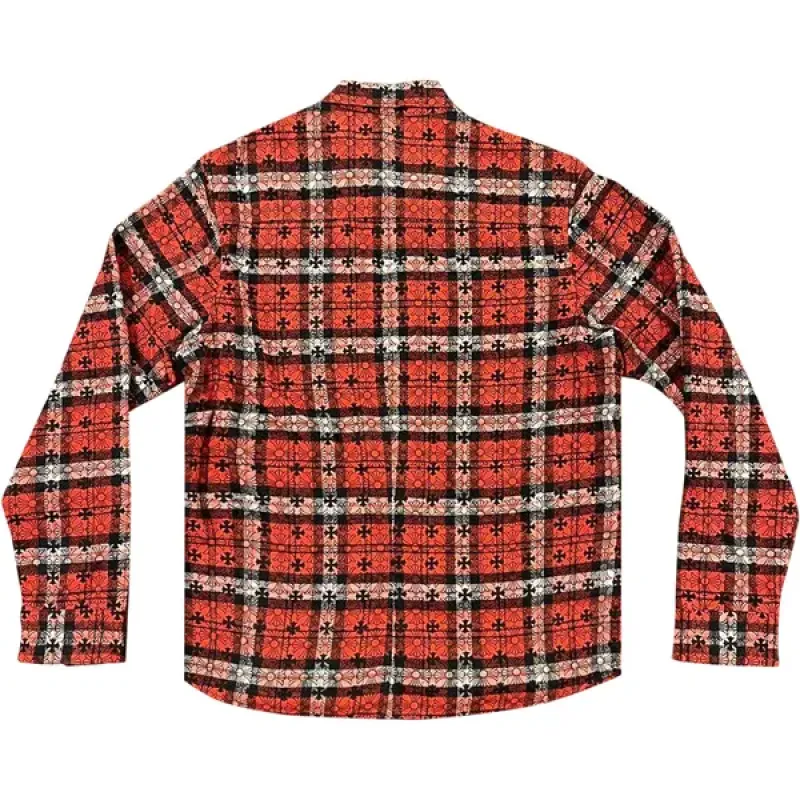 Chrome Hearts Monogram Cross Flannel Red Plaid