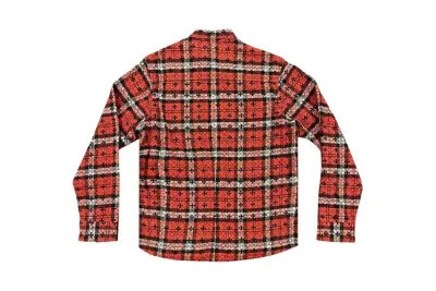 Chrome Hearts Monogram Cross Flannel Red Plaid 02