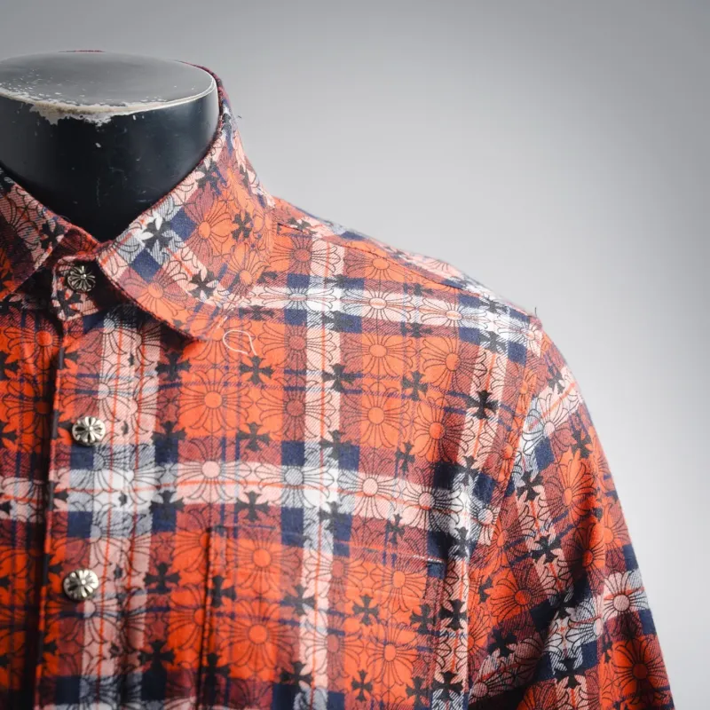 Chrome Hearts Monogram Cross Flannel Red Plaid