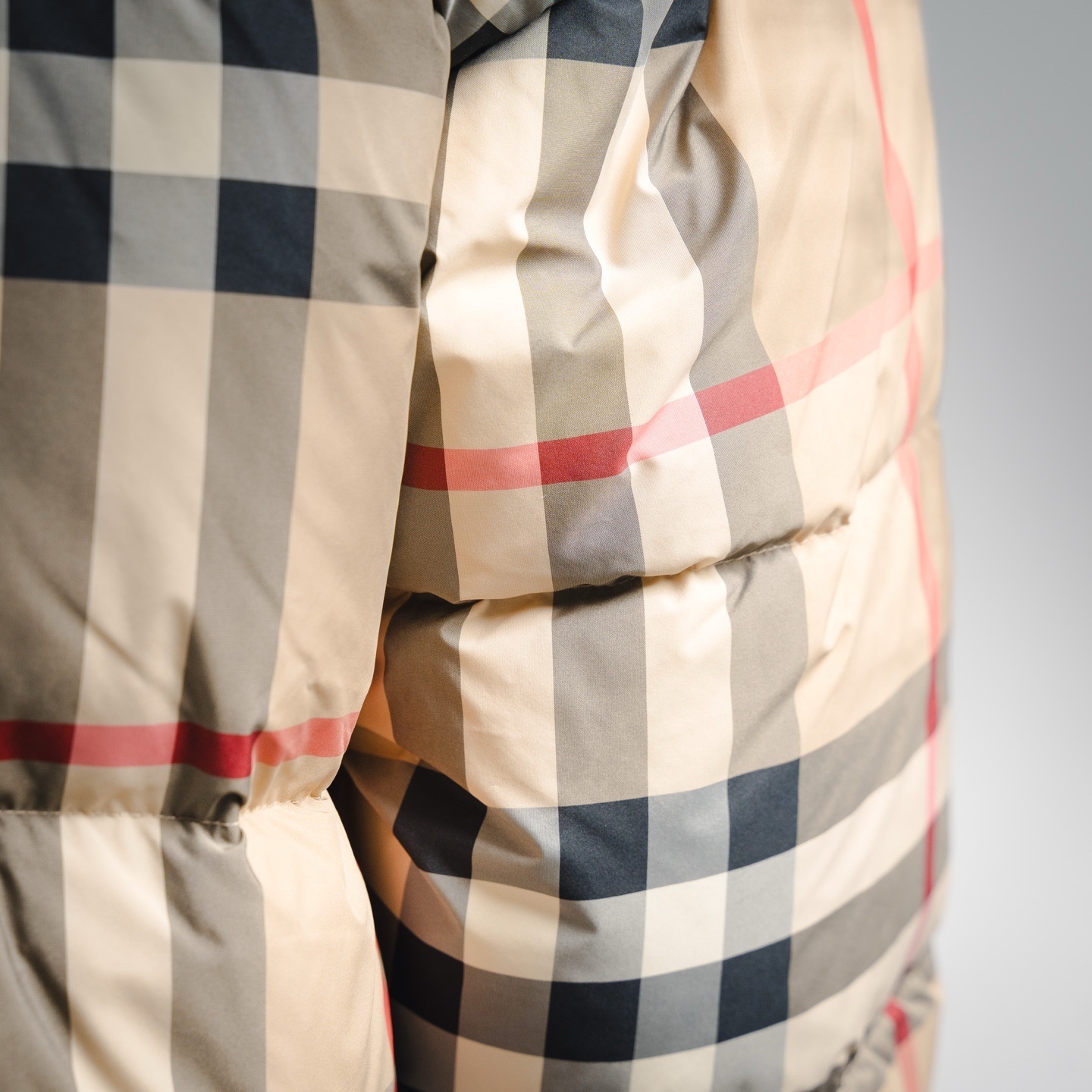 Burberry Vintage Check Cropped Puffer Jacket