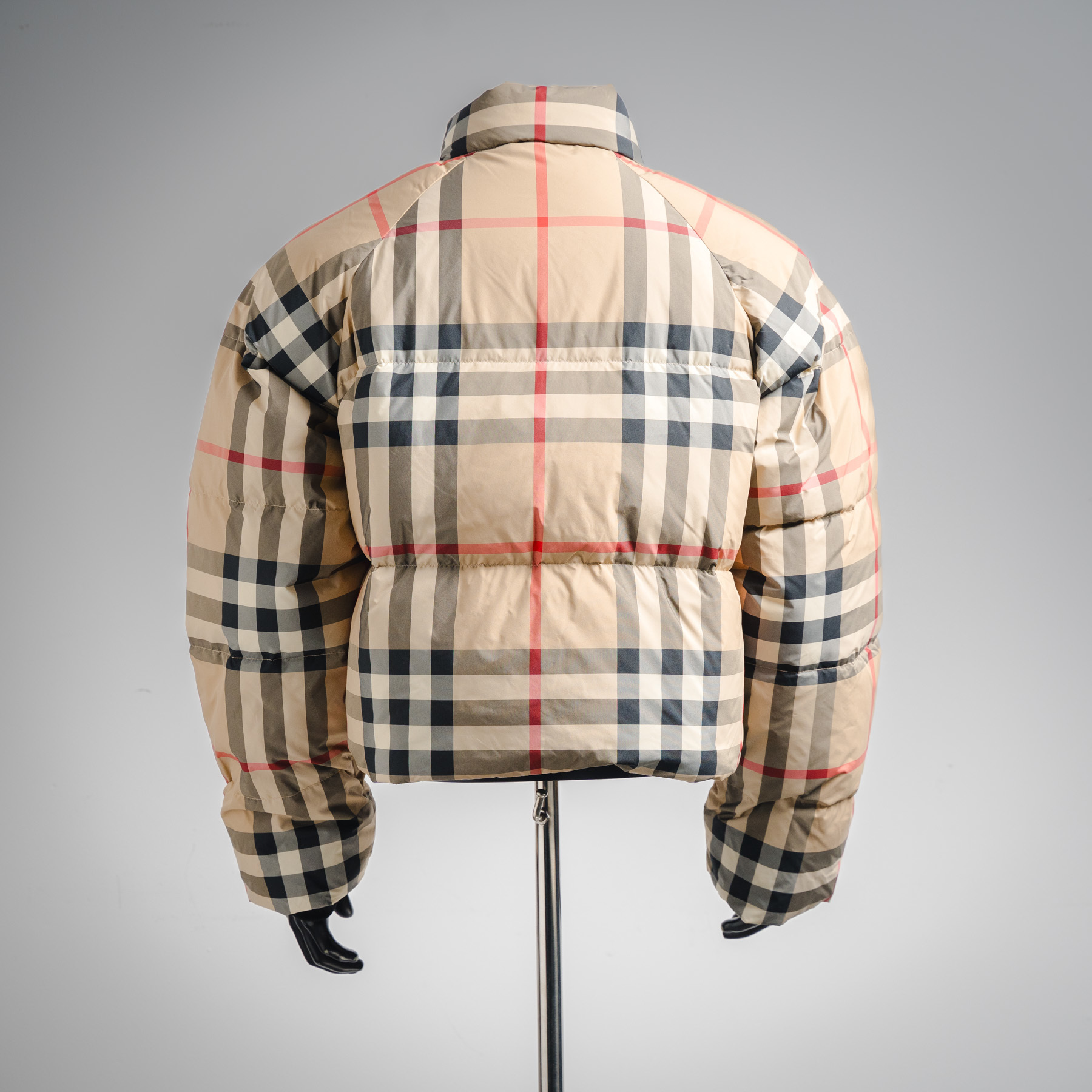 Burberry Vintage Check Cropped Puffer Jacket
