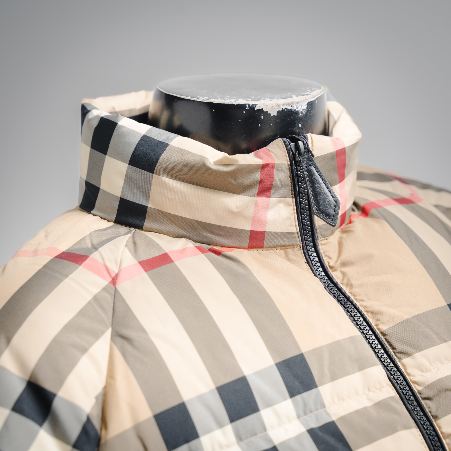 Burberry Vintage Check Cropped Puffer Jacket