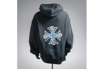 Chrome Hearts 25FW Spiral Cross Hoodie Black 02