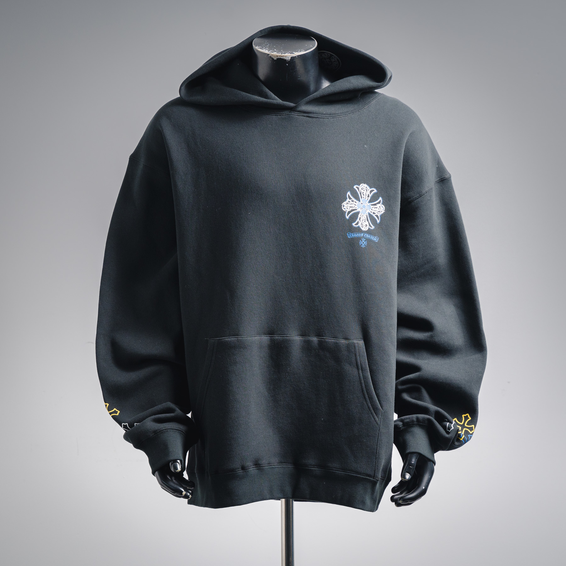 Chrome Hearts 25FW Spiral Cross Hoodie Black