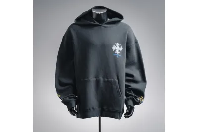 Chrome Hearts 25FW Spiral Cross Hoodie Black 01