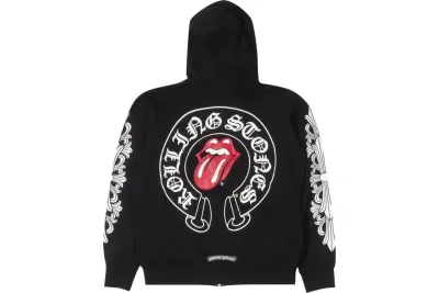 Chrome Hearts Rolling Stones Zip Up Black 02