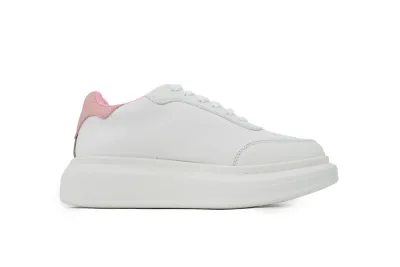Alexander McQueen Women's Oversized Sneaker White Pink 02